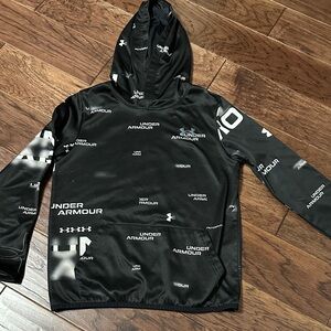 Under Armour Black and Gray Boy’s Medium Hoodie